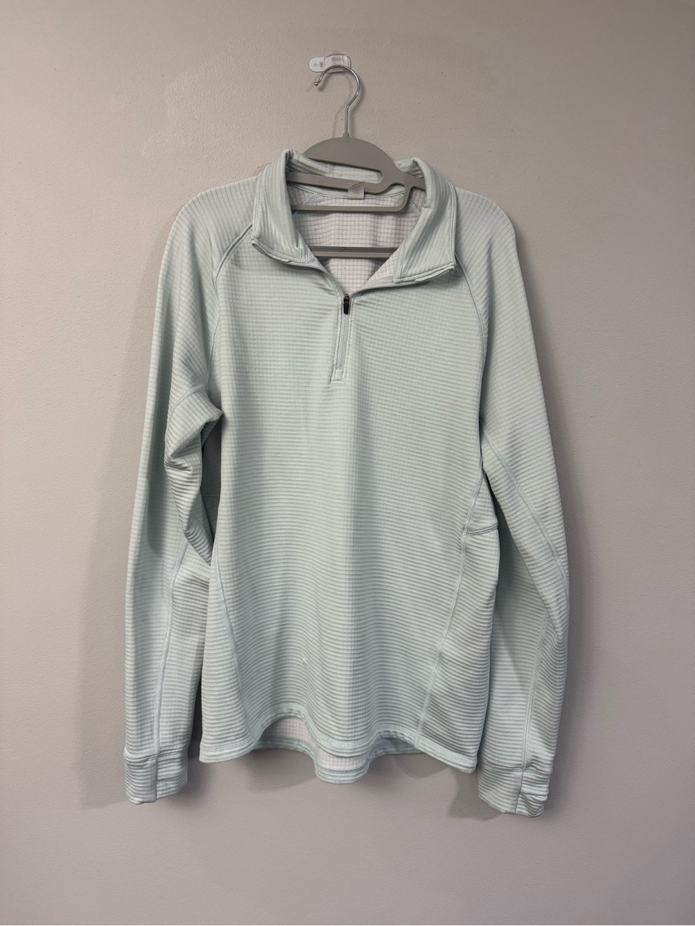 Old Navy Light Mint Green Quarter-Zip Long Sleeve Top